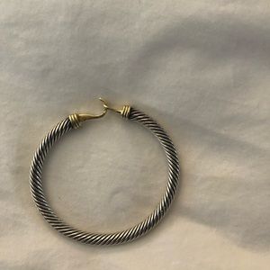 David Yurman silver abs gold hook bracelet